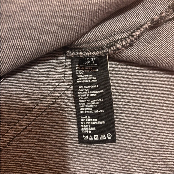 Free People Sidecar Mini Denim Skirt Sanded Black Size 27 New With Tags - Picture 8 of 10